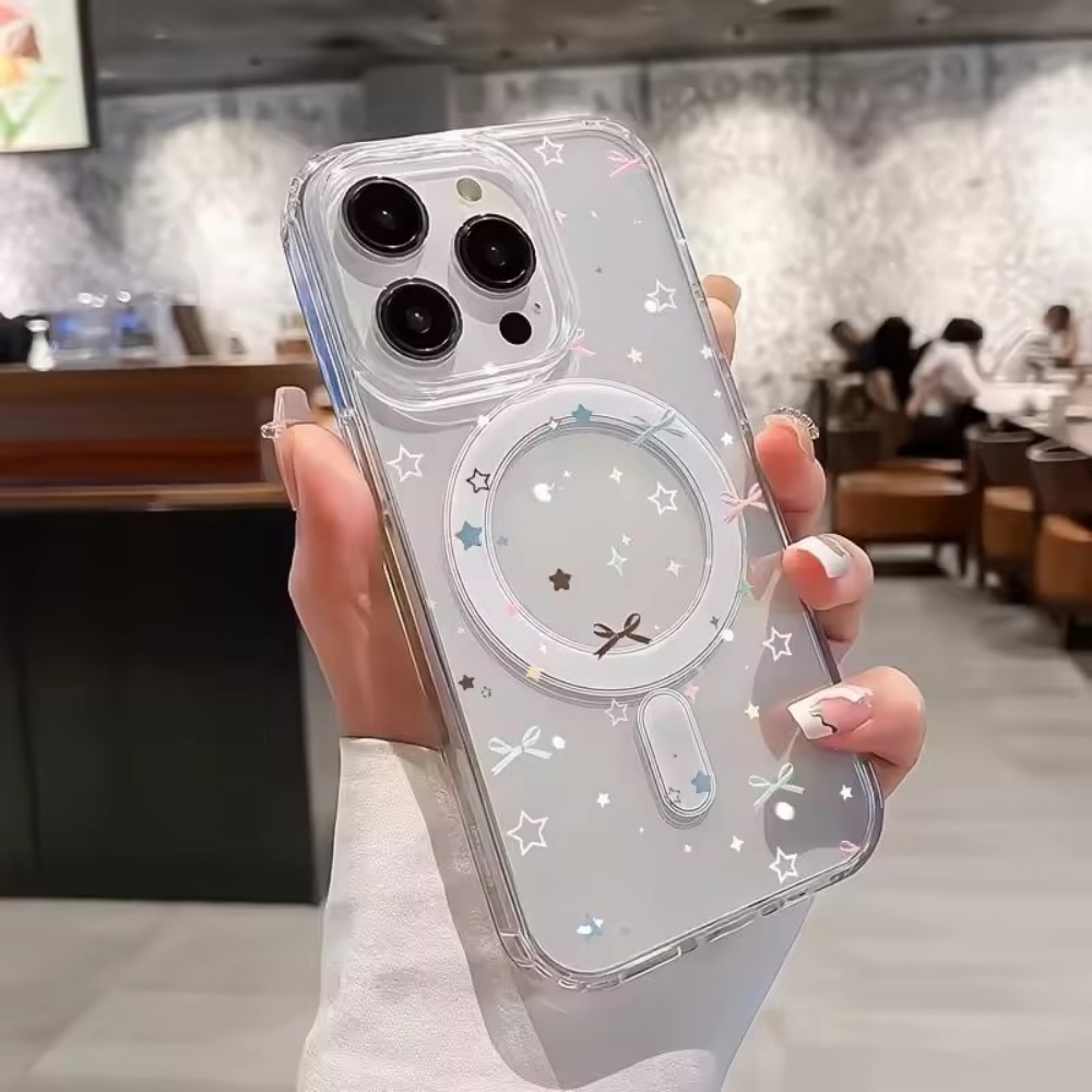 Clear Magsafe Case - Capa Transparente com Estampa de Laço