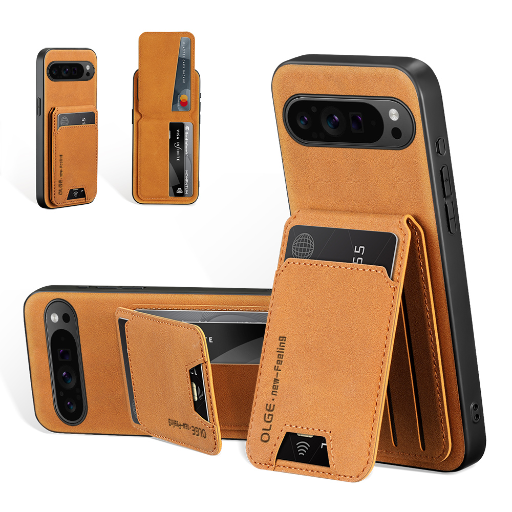 Phone Cases Google Pixel 9 - Capa Carteira de Couro para Google