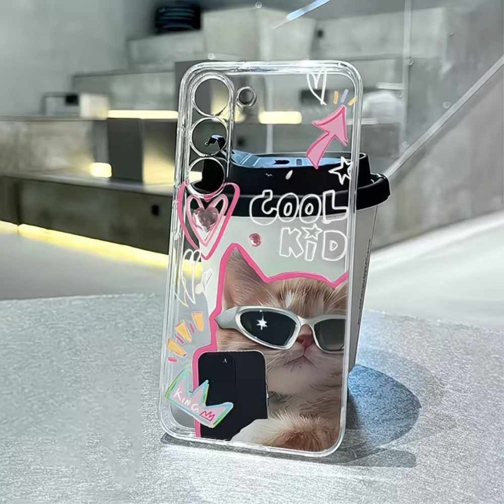 Samsung Galaxy A55 - Capa de Telefone Transparente com Padrão