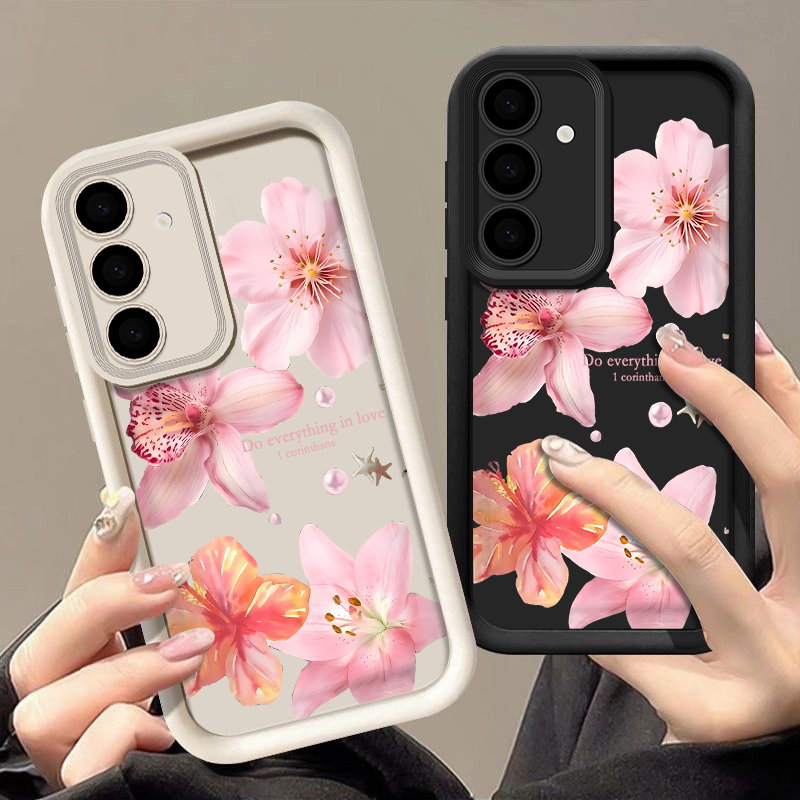Phone Cases Galaxy A17 - Capa de Telefone com Flores Rosas