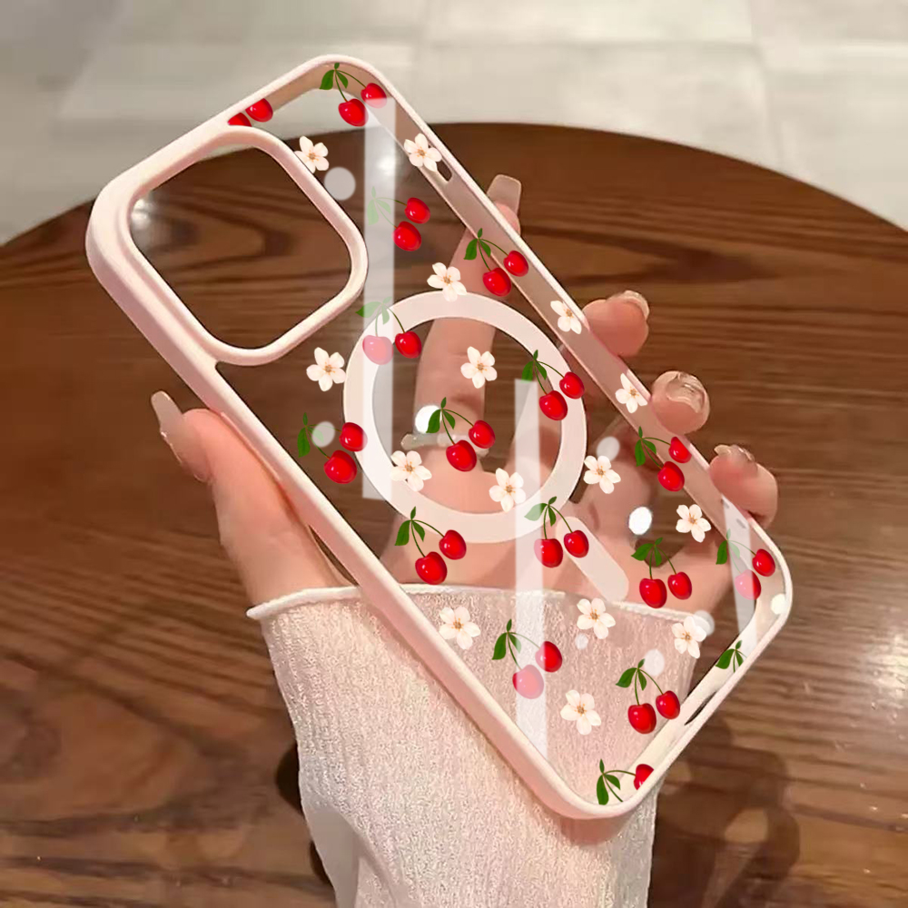 Clear Magsafe Case - Bonito cereja fruta caso claro para