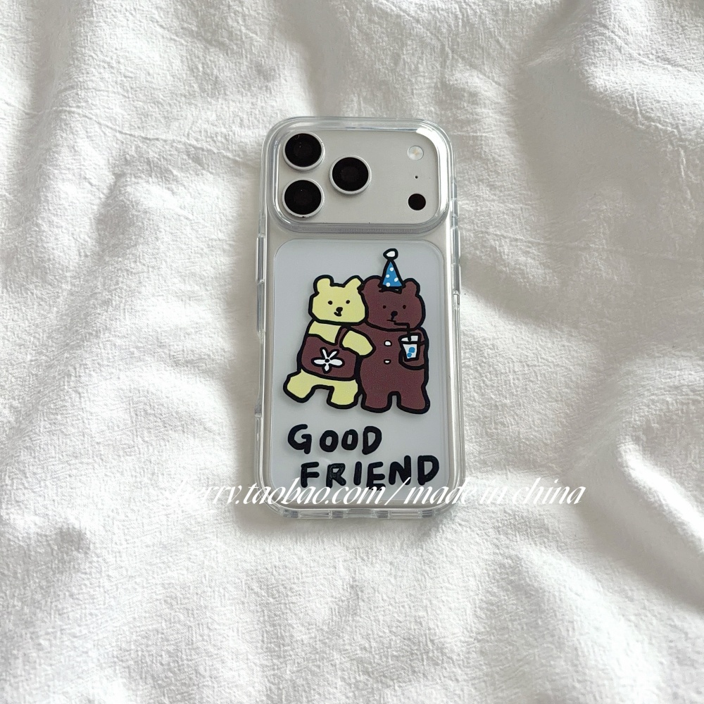 Phone Cases Brown - Capa de Silicone Antichoque Coreana com
