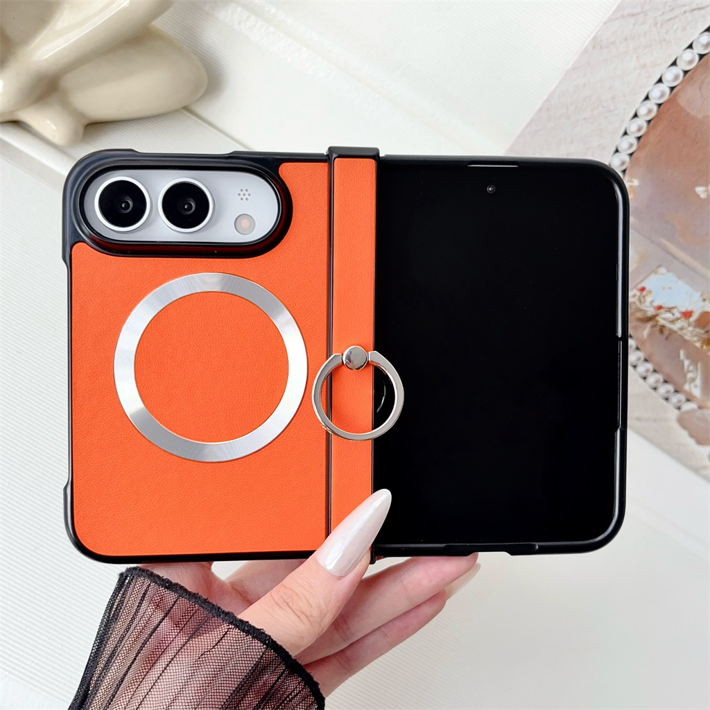 Ring Stand Case - Capa de Telefone Magnética de Couro