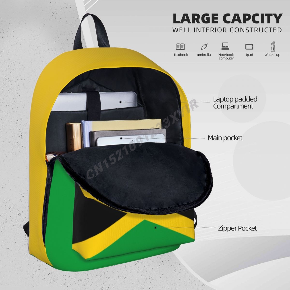 Mochila unissex com bandeira j - Phone Cases Jamaica avaliação e preço
