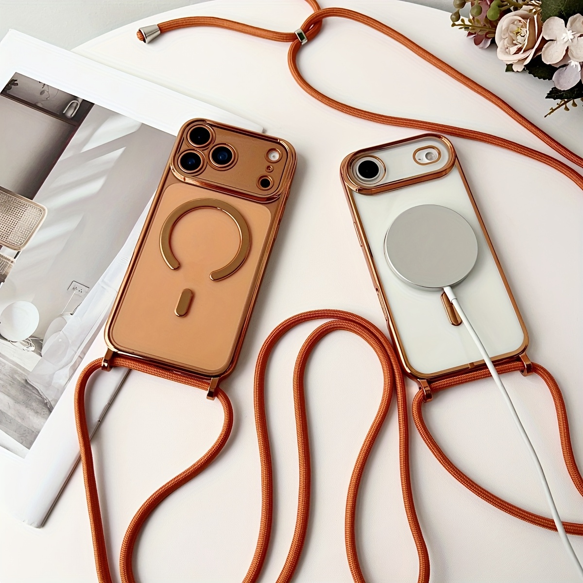 Colar de luxo cabo corda cordã - Clear Magsafe Case avaliação e preço