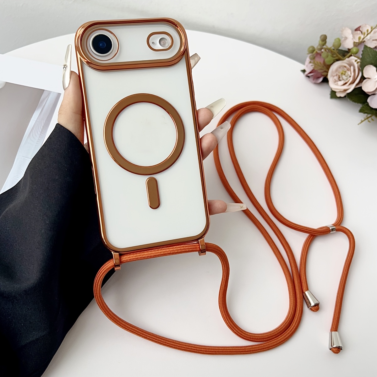Colar de luxo cabo corda cordã - Clear Magsafe Case avaliação e preço