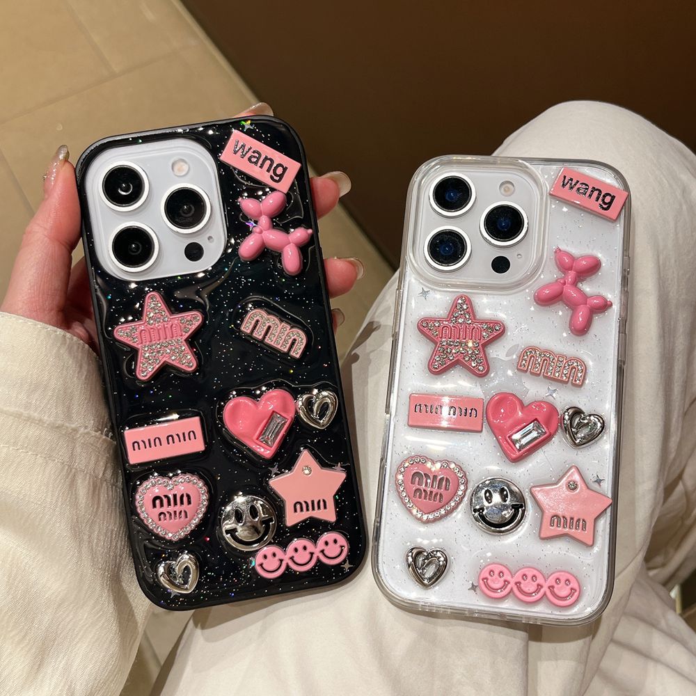 Bonito 3d amor coração y2k est - Phone Cases Dior avaliação e preço