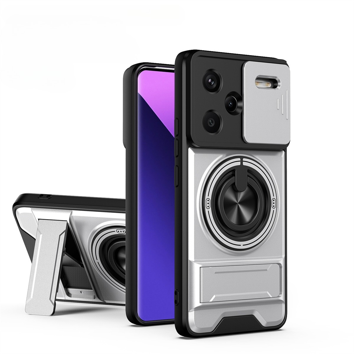 Lente slide câmera caso de tel - Ring Stand Case avaliação e preço