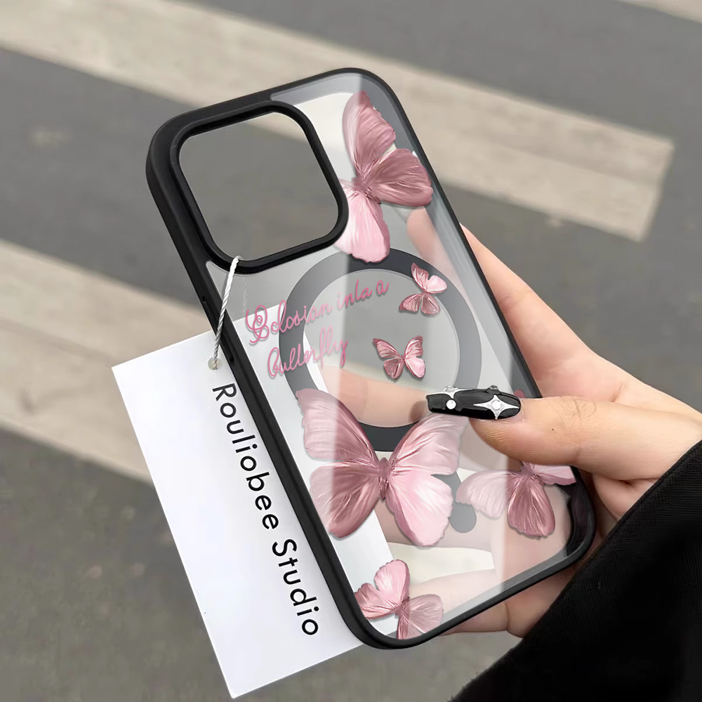 Capa de Celular Borboletas em  - Clear Magsafe Case avaliação e preço
