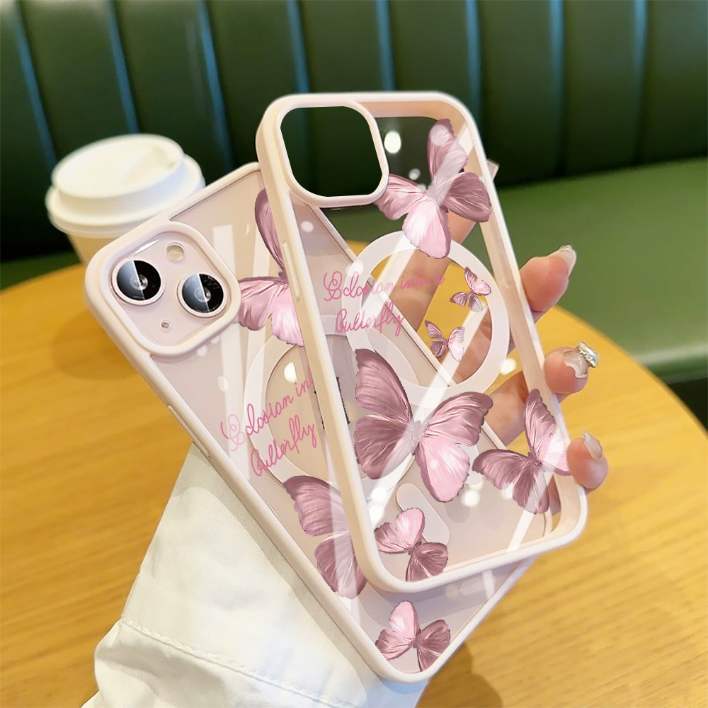 Capa de Celular Borboletas em  - Clear Magsafe Case avaliação e preço